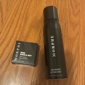 Morphe continuous setting spray and mini bake & set